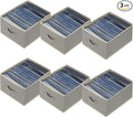 6 Pcs Large Size Wardrobe Clothes Organizers 6 Grids for Pants, Jeans, Sweater, T-shirt, Thin Coat, Dress Stackable Closet Dr