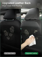 GIANT PANDA 2PCS Front Car Seat Cover for Toyota Rav4 Camry Highlander Corolla Prius Corolla Cross Venza Avalon, Faux Leather