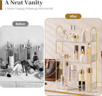Aveniee Bathroom Counter Organizer, 3 Tier Perfume Skin Care Countertop Storage Shelf, Vanity Makeup Tray for Cosmetic Skinca
