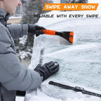 Lasnten 6 Pcs Car Ice Scraper 9.64 x 4.33 Inch Windshield Ice Scraper Winter Car Accessories to Remove Snow, Frost for Small Truck (Trendy, Orange Black)