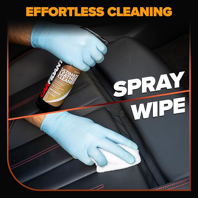 Leather Couch Cleaner - pH Neutral, Non-Toxic & Non-Greasy - Gently Removes Stains & Restores Natural Look - Safe for Car Lea