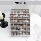 YUFONG Jewelry Organizer with 5 Drawers Clear Acrylic Earring Display Case Velvet Jewelry Storage Box Display Holder for Earr