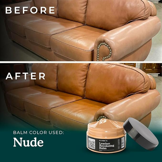 Clyde's™ Recoloring Balm | Non-Toxic Material Dye & Restorer for Furniture, Car Seats, & More | 23 Colors (Nude, 100ML)