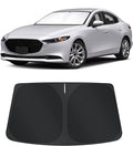 TINGLU Sun Shade for Mazda 3 Mazda3 2019-2024 2025 2026 Accessories Windshield Sun Shade Window Shade UV Rays Protection Sun Visor Cover with Steering Wheel Sunshade Storage Bag