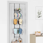 VITVITI Over the Door Hat Rack Organizer, 4 Tier Cowboy Baseball Cap Hat Rack for Door Wall Mounted, Metal Over Door Hanging 