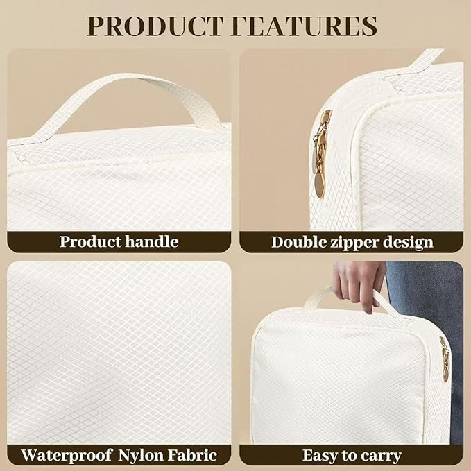 GSXRB Jewelry Organizer Travel Portable Earring Necklace Ring Jewelry Organizer Large Capacity Foldable Multi-Layer Classifie