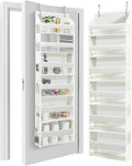 HOMELUX THEORY UPGRADED 6 Tiers Over The Door Organizer Hanging - 100D EXTRA THICK & 50lbs HUGE CAPACITY, 12 Side Mesh Pocket