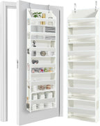 HOMELUX THEORY UPGRADED 6 Tiers Over The Door Organizer Hanging - 100D EXTRA THICK & 50lbs HUGE CAPACITY, 12 Side Mesh Pocket