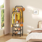 Furologee Clothing Racks for Hanging Clothes, Portable Rolling Garment Rack, Sturdy Metal Freestanding Clothes Rack with Whee