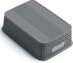 NETANY Plastic Storage Baskets - 8 Pack, Gray, Durable, Easy to Use, Flexible, Multi-Purpose, Ideal for Closets, Cabinets, Sh