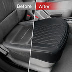 1 Pack Leather Front Car Seat Cover Bottom Car Seat, Anti-Slip and Full Wrap Driver Car Seat Protectors, Luxury Waterproof Bo