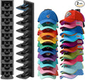 Vrurc Hat Organizer for Baseball Caps, 2 Pack Wall Mounted Rack with Strong Adhesive, Multilayer Storage Holds 40 Hats for Cl