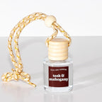 COOLGIRLCANDLES Teakwood + Mahogany Car Hanging Fragrance Oil Air Freshener for Essential Oils, Aromatherapy Automobile Diffu