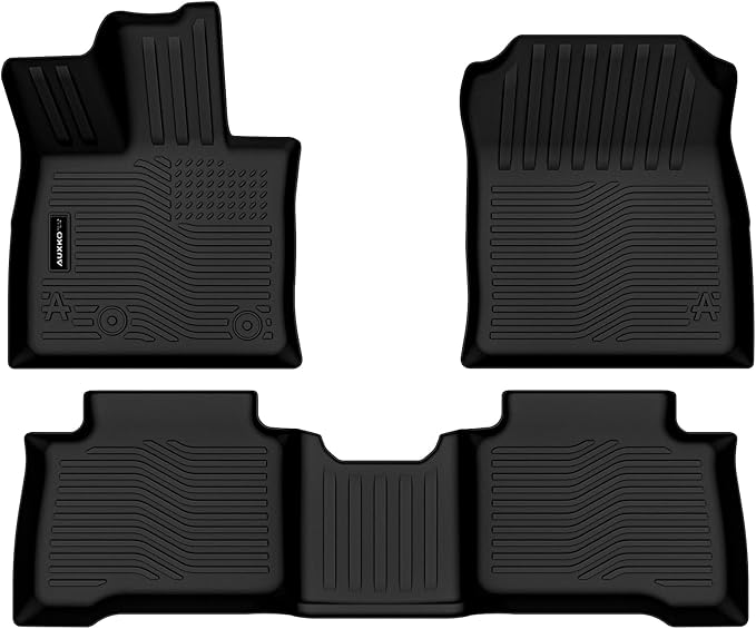 Auxko All Weather Floor Mats for Toyota rav4 Hybrid 2026 TPE Rubber Liners Accessory for Toyota rav4 Hybrid 2026 Odorless Anti-Slip Mats Black