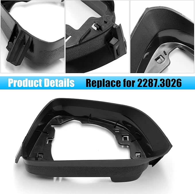 Jaronx Compatible with Tesla Model 3 Mirror Bottom Cover & Housing Frame 2017-2025, Right Passenger Side Rearview Mirror Cover Bracket Lower Base & Frame Housing Replacement for Tesla Model 3