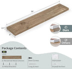 Floating Shelves | 8" Deep Rustic Reclaimed Barnwood Wall Hanging Shelves with Invisible Heavy-Duty Metal Bracket | Wall Moun