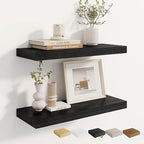 Dreamland 24 Inches Floating Shelves for Wall, 8" Deep Long Floating Shelves Set of 2, Large Display & Storage Shelf, Wall Sh