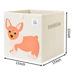 CLCROBD Foldable Animal Cube Storage Bins Fabric Toy Box/Chest/Organizer for Toddler/Kids Nursery, Playroom, 13 inch (Dog)