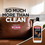Weiman 3 in 1 Deep Leather Cleaner & Conditioner Cream - Restores Leather Surfaces - Use on Leather Furniture, Car Seats, Sho