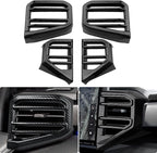 INTGET 4PCS Side Dashboard AC Outlet Covers for 2022-2026 Toyota Tundra Accessories Carbon Fiber Center Console Air Vent Trim Protector for 2023 2024 2025 2026 Toyota Sequoia Accessories