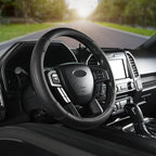GIANT PANDA Steering Wheel Cover for Ford F150 F250 F350 Expedition - Solid Black