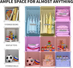 VIPZONE Baby Closet,Dresser, Kids Closet Organizers, Portable Kids Wardrobe for Closet, Bedroom, Nursery, Cubby, Cabinet, Clo