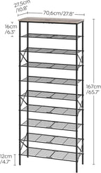 YATINEY 10 Tier Shoe Rack, Large Capacity Shoe Storage Organizer Holds 40 Pairs, Sturdy and Stable, for Entryway, Hallway, Cl