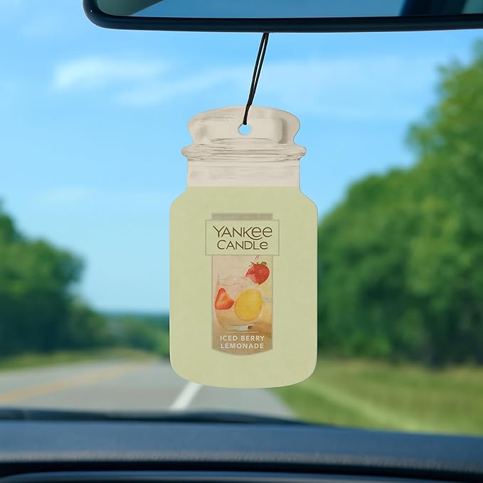Yankee Candle Paper Car Jar, Iced Berry Lemonade, 1 CT (Pack of 10)