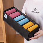 Qozary 3 Pack Sock Underwear Drawer Organizer Dividers, Collapsible Cabinet Closet Storage Boxes for Clothes, Socks, Lingerie