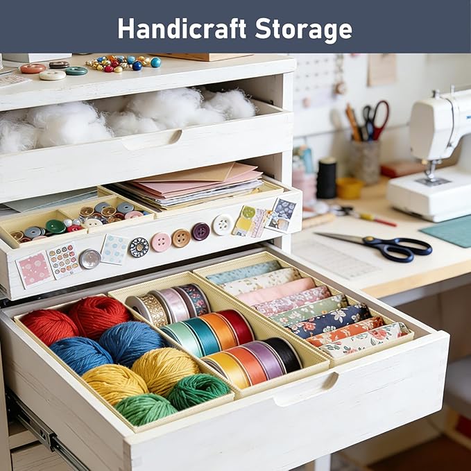 DIMJ Drawer Organizer Clothes - 20 Pack Closet Drawer Organizer Bins for Baby Clothes Storage, Fabric Dresser Organizer for N