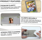 HIIXHC 2Pcs Car Picture Holder, Magnetic Car Photo Holder, Sun Visor Photo Clip for 3 Inch Photos, Personalized PU Leather Visor Clip for Drive Safe Daddy/Family/Pet Pictures | Car Accessories
