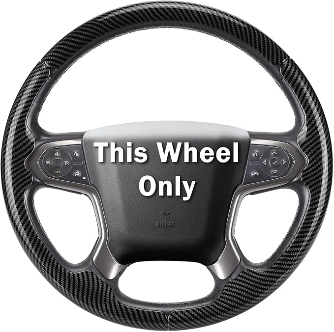 Steering Wheel Cover for Chevy Silverado 1500 2014-2018/2500 2500HD 3500 3500HD 2015-2019/ 4500HD 5500HD 6500HD 2019-2024/ Suburban Tahoe 2015-2020/ Colorado 2015-2022/ Traverse 2018-2023 Chevrolet