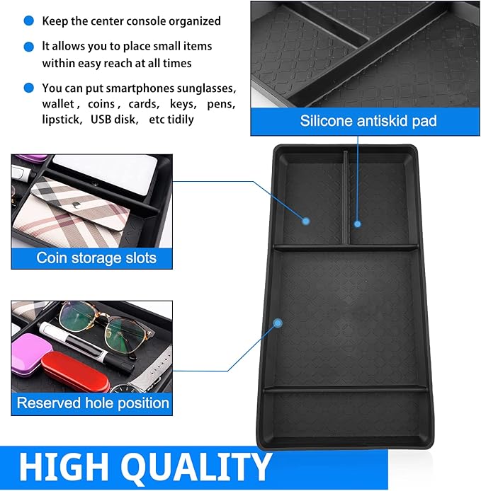 SHAOHAO 2025 2026 Pathfinder Lower Organizer Tray for 2022 2023 2024 2025 2026 Nissan Pathfinder Accessories 2022-2026 Pathfinder S/SV/SL/Rock Creek/Platinum Armrest Insert Storage Box Console Tray