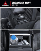 for 2025~2026 Toyota 4runner - 6th Gen 4Runner 2Pcs Center Console Armrest Organizer Tray ABS Materials& Silicone Cup Holder Insert