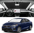 Custom Fit Windshield Sun Shade for Kia Forte 2019-2024, Blocks UV & Heat, Front Window Sunshade Accessorie, Easy Fold & Store Keep Your Car Cooler