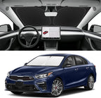Custom Fit Windshield Sun Shade for Kia Forte 2019-2024, Blocks UV & Heat, Front Window Sunshade Accessorie, Easy Fold & Store Keep Your Car Cooler
