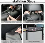 UYYE Trunk Hanging Organizer, Backseat Storage Bag, Collapsible Car Interior Accessories with 4 Pockets & 2 Mesh Pouches for