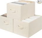 StorageWorks Storage Baskets for Shelves, Fabric Storage Bins, Closet Organization and Storage Basket, Organizer Bins for Clo