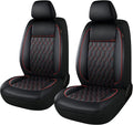 CAROMOP Faux Leather Car Seat Covers 2 Front Set,Luxury and Comfortable Seat Covers for Cars, Airbag Compatible Car Interior 