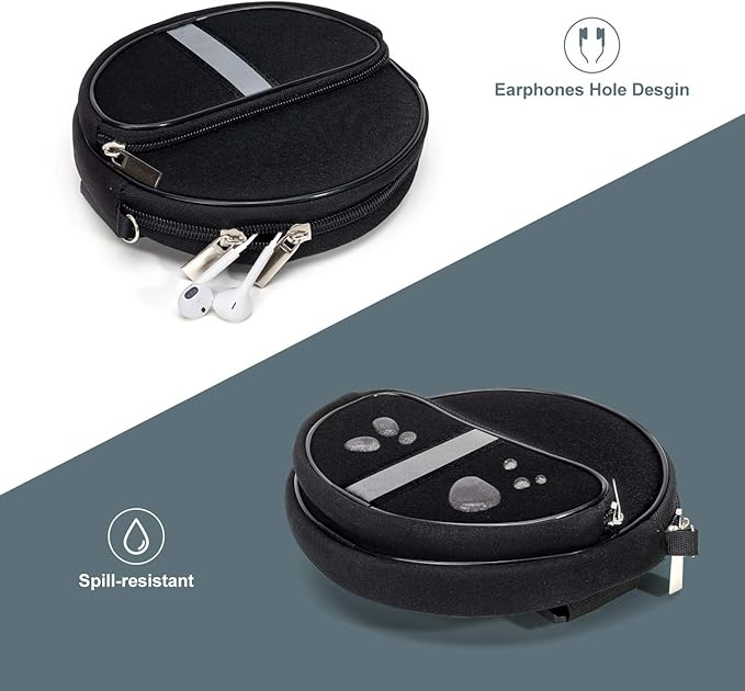Portable CD Player Holder with CD Case, Water Resistant Fanny Pack with Wrist Strap for Women & Men (6.5inch).