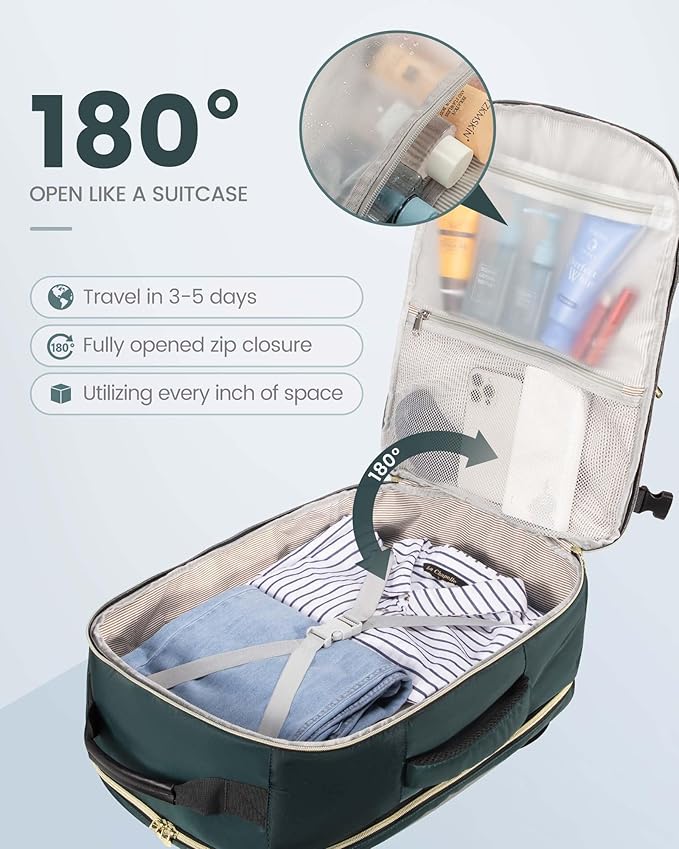 LOVEVOOK Travel Backpack for Women & Men 40L,Airline Approved Carry On Backpack Travel Essentials,TSA Carry on Luggage,Waterp