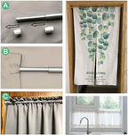 KXLife 6 Pack Spring Tension Curtain Rod, Cupboard Bars Rod,12-20",Oak