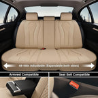 Coverado Automotive Seat Covers, Car Seat Covers Full Set, Beige Car Seat Cover, Car Seat Cushion Waterproof, Front Seats Bac