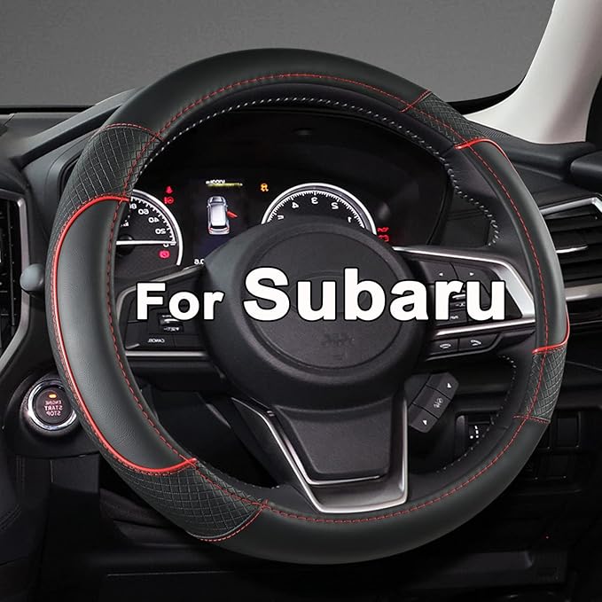 GIANT PANDA Customized Auto Steering Wheel Cover for Subaru Forester, Car Steering Wheel Cover for Subaru Outback and Crosstr
