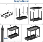 2 Pack Pull-Out Storage Organizers, Under Sink Organizer and Storage for Bathroom & Kitchen,Multi-Purpose Under Cabinet Organ