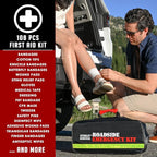 Everlit Survival Car Emergency Kit, Roadside Safety Tool Kit with Gloves,Digital Auto Air Compressor Tire Inflator, First Aid