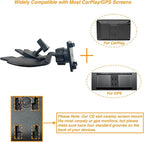 EXTOMUXE CD Slot Mount for CarPlay Screen [Secure 4-Button Lock], 360° Rotation CD Mount for CarPlay Screen Compatible with GPS Monitors