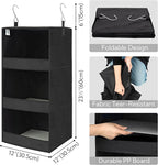 GRANNY SAYS Hanging Closet Shelf, 3-Shelf Foldable Hanging Organizers and Storage, Hanging Organizer for Camper Organization,