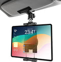 GDZN Car Sun Visor Tablet Mount, [Metal Clip] Multi Functional Tablet Holder for Car Visor, 360° Adjustable Steering Wheel iPad Clamp for iPad Pro, Air Mini, Galaxy Tab, iPhone, 4.7-113" Device