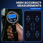 Digital Tire Gauge with Inflator & Deflator - LED Display & 0.1 PSI Resolution - Quick Release Valve & Heavy Duty Chuck - w/Adapter for Car, Truck, SUV, Motorcycle, RV, Balls